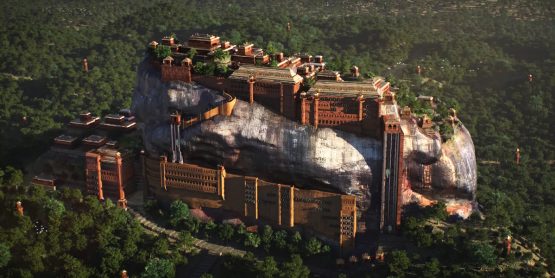 Sigiriya-modern-art-AI-3D-Sri-Lanka